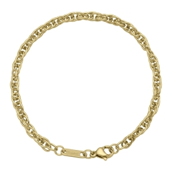 BALCANO - Prince of Wales / Stainless Steel Prince of Wales Chain-Bracelet, 18K Gold Plated - 4 mm