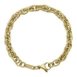 BALCANO - Prince of Wales / Edelstahl Prince of Wales Ketten-Armband mit 18K Gold Beschichtung - 6 mm