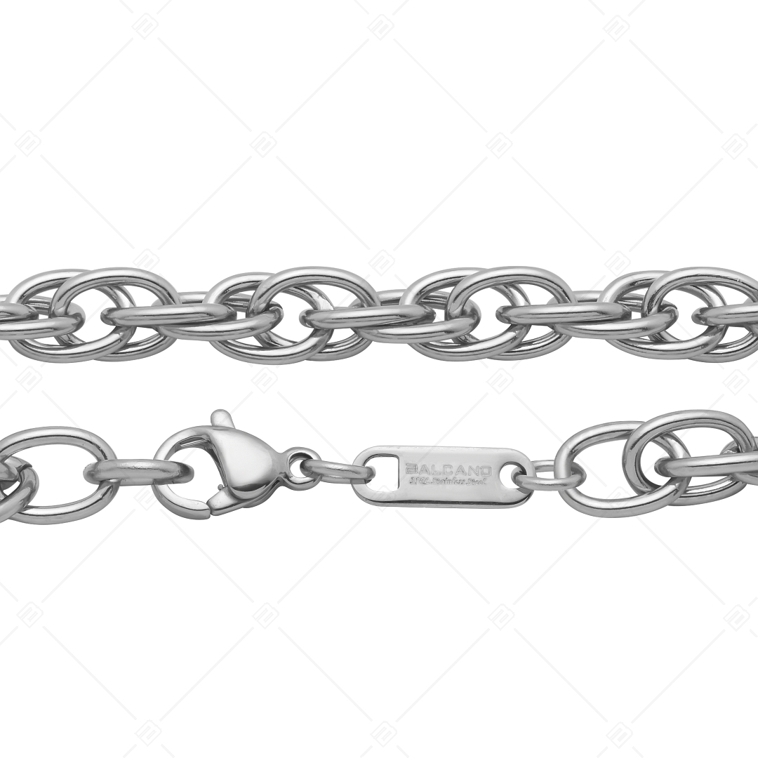 BALCANO - Prince of Wales / Stainless Steel Prince of Wales Chain-Bracelet, High Polished - 6 mm (441358BC97)