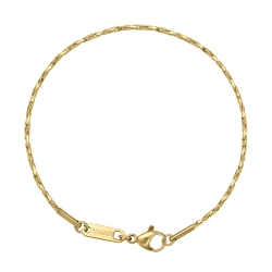 BALCANO - Twisted Cobra / Stainless Steel Twisted Crimpable Chain-Bracelet, 18K Gold Plated - 1,35 mm