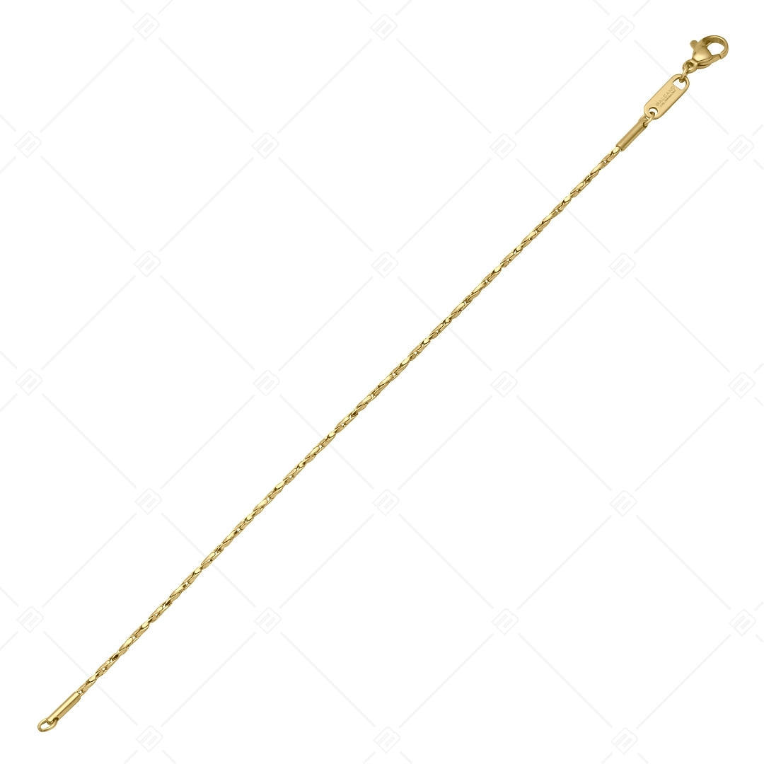 BALCANO - Twisted Cobra / Stainless Steel Twisted Crimpable Chain-Bracelet, 18K Gold Plated - 1,35 mm (441361BC88)