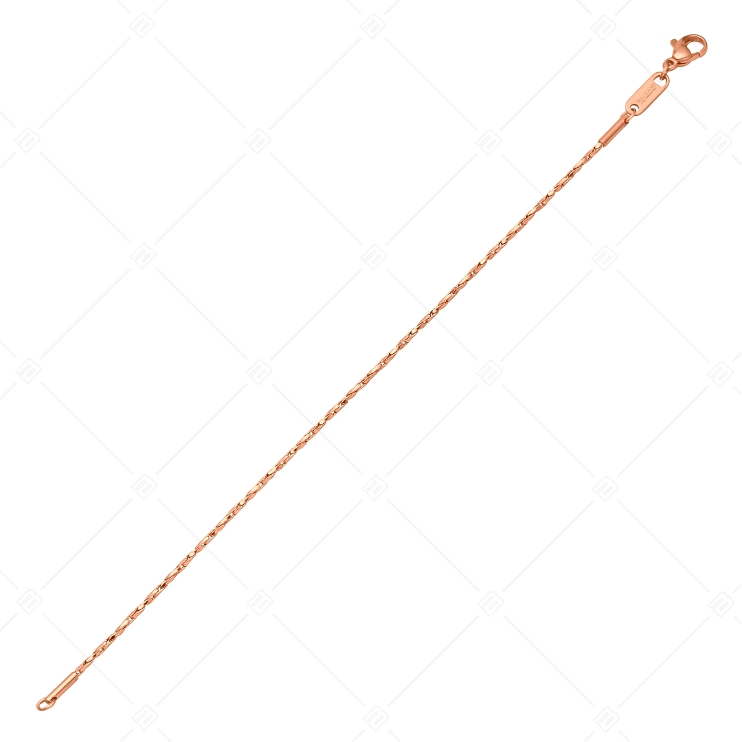 BALCANO - Twisted Cobra / Gedrehte Kobra-Armband mit 18K rosévergoldet - 1,35 mm (441361BC96)