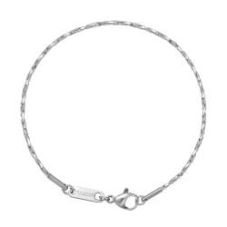 BALCANO - Twisted Cobra / Stainless Steel Twisted Crimpable Chain-Anklet, High Polished - 1,35 mm