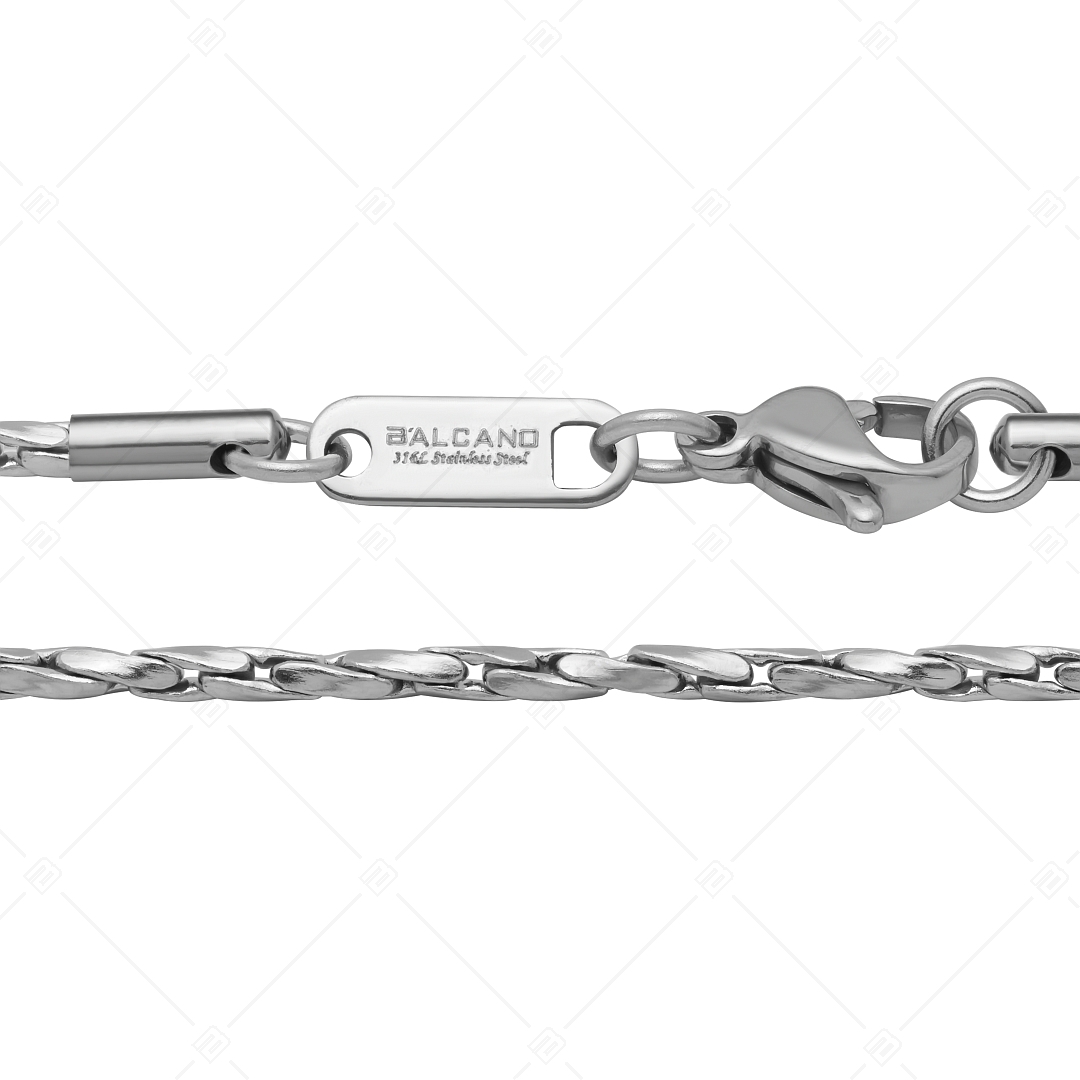 BALCANO - Twisted Cobra / Twisted Crimpable Chain bracelet, high polished - 1,8 mm (441362BC97)