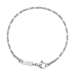 BALCANO - Twisted Cobra / Bracelet type chaîne cobra torsadée en acier inoxydable avec hautement polie - 1,8 mm