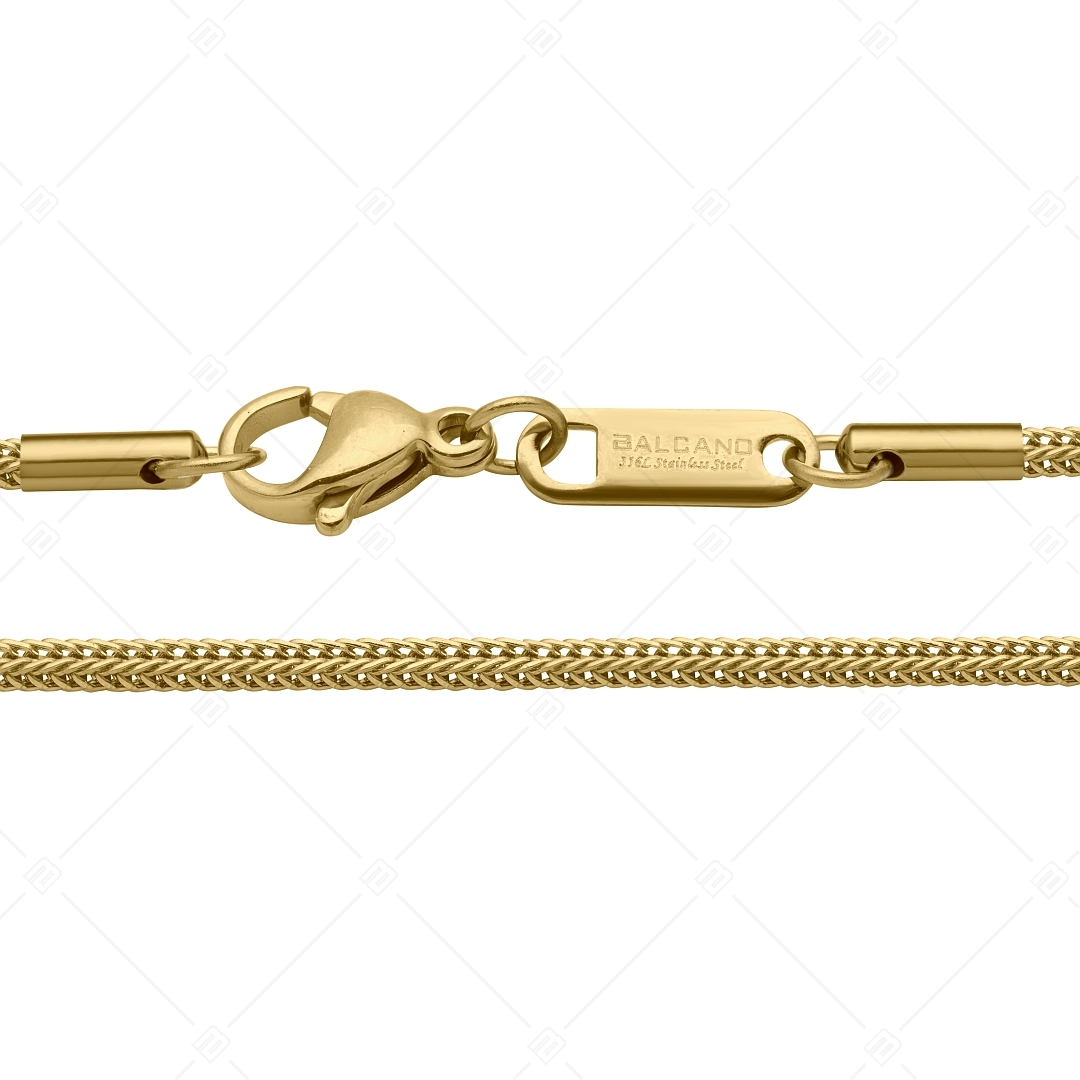 BALCANO - Foxtail / Stainless Steel Foxtail Chain-Bracelet, 18K Gold Plated - 1,5 mm (441382BC88)