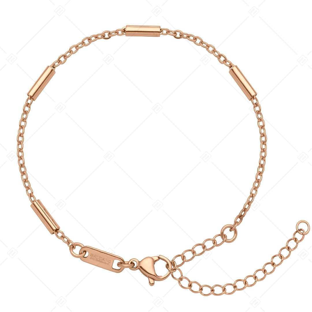 BALCANO - Bar & Link Chain / Stangen-Armband mit 18K rosévergoldet (441394BC96)