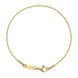 BALCANO - Spiga / Stainless Steel Spiga Chain-Bracelet, 18K Gold Plated - 1,1 mm