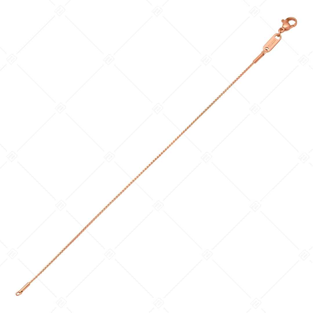 BALCANO - Spiga / Edelstahl Spiga-Kette-Armband  mit 18K Rosévergoldung - 1,1 mm (441400BC96)