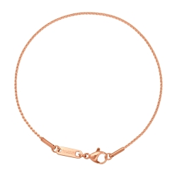 BALCANO - Spiga / Stainless Steel Spiga Chain-Bracelet, 18K Rose Gold Plated - 1,1 mm