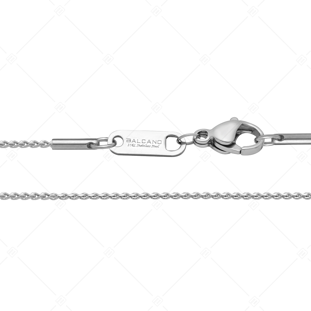 BALCANO - Spiga Chain / Bracelet type chaîne tressée avec polissage à haute brillance - 1,1 mm (441400BC97)