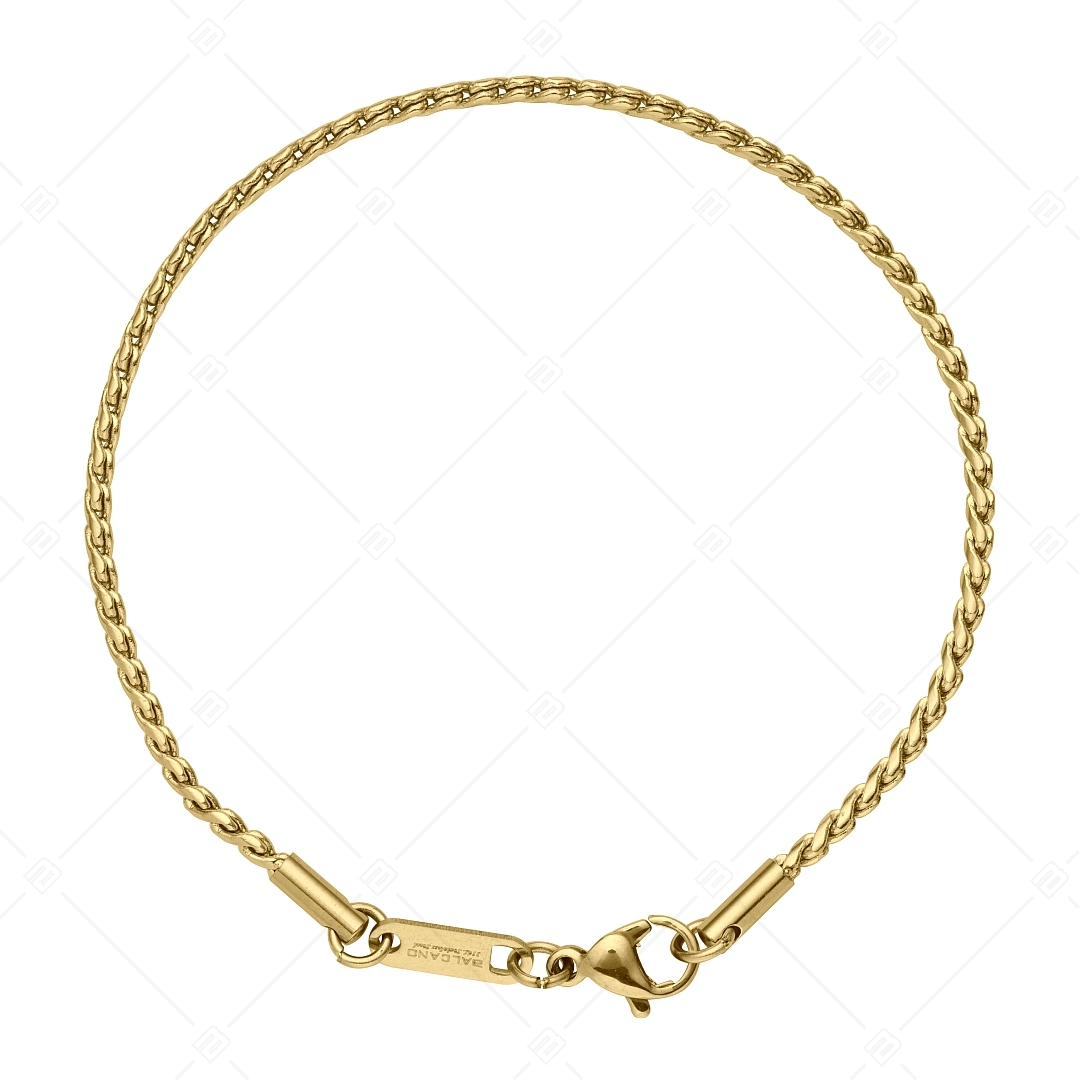 BALCANO - Spiga / Stainless Steel Spiga Chain-Bracelet, 18K Gold Plated - 1,9 mm (441403BC88)