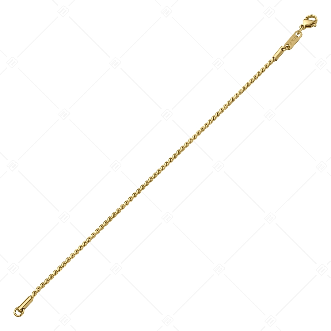 BALCANO - Spiga Chain / Bracelet type chaîne tressée plaqué or 18K - 1,9 mm (441403BC88)