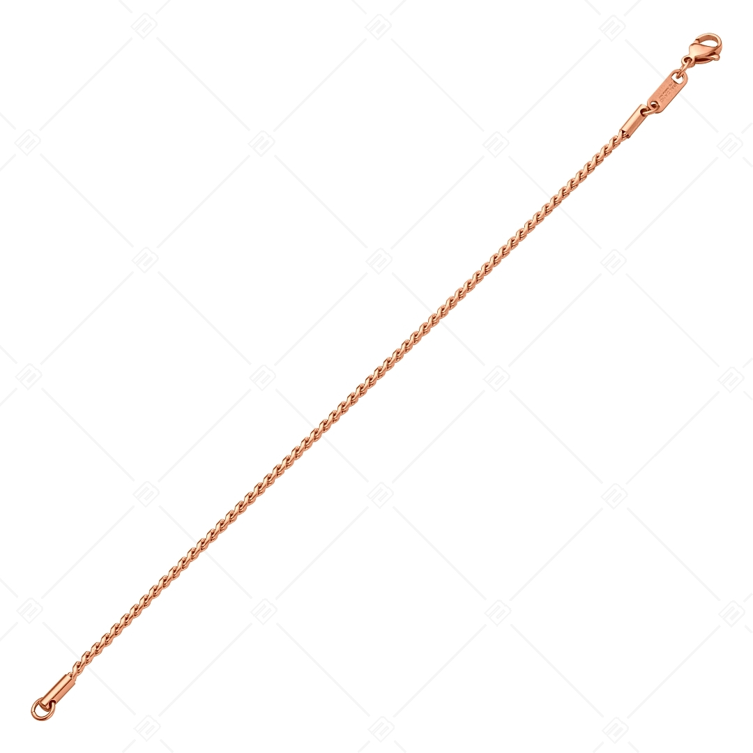 BALCANO - Spiga Chain / Bracelet type chaîne tressée plaqué or rose 18K - 1,9 mm (441403BC96)