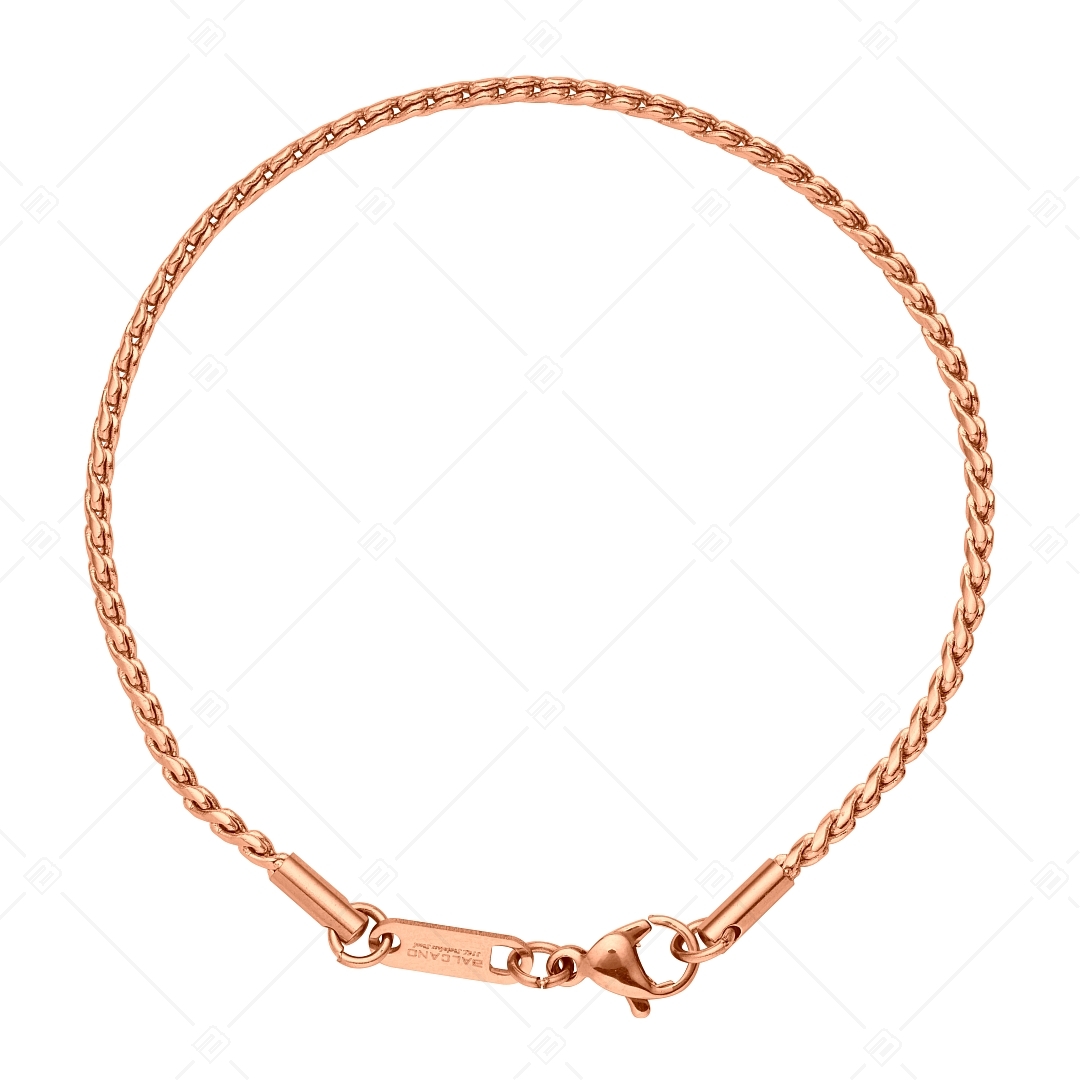 BALCANO - Spiga Chain bracelet, 18K rose gold plated - 1,9 mm (441403BC96)