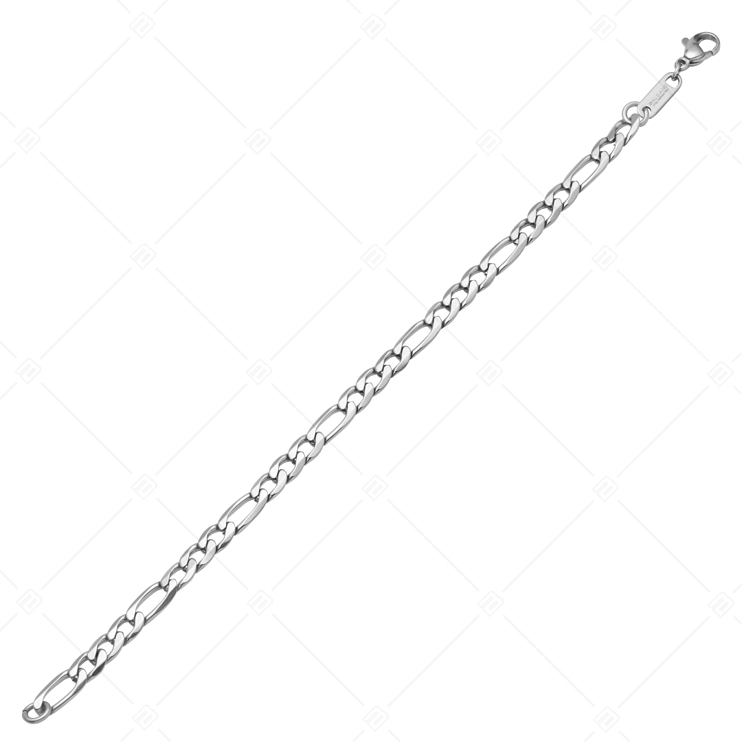 BALCANO - Figaro 3 + 1 Chain bracelet, high polished - 6 mm (441418BC97)