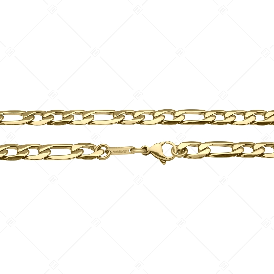 BALCANO - Figaro 3 + 1 Chain bracelet, 18K gold plated - 8 mm (441419BC88)