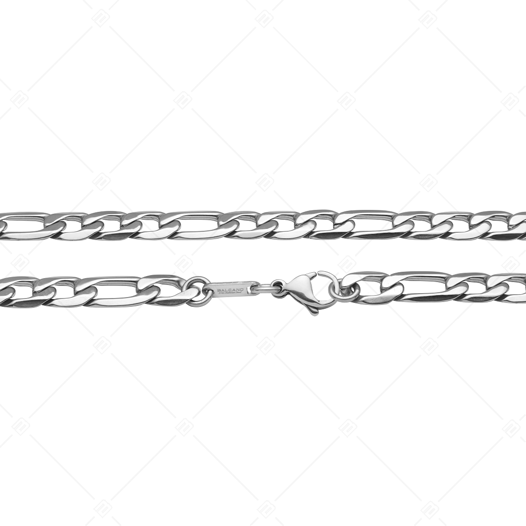 BALCANO - Figaro / Stainless Steel Figaro 3+1 Chain-Bracelet, High Polished - 8 mm (441419BC97)