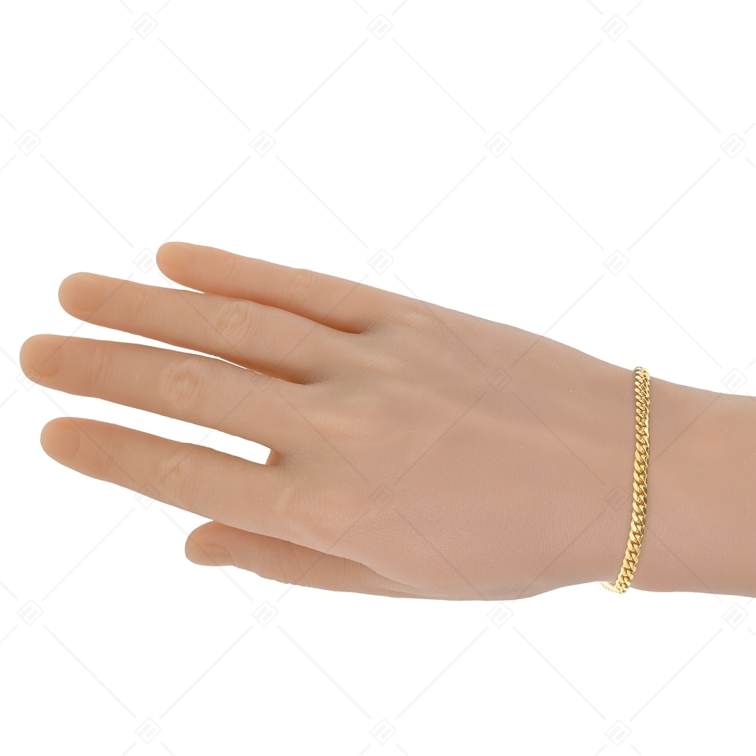 BALCANO - Curb Chain bracelet, 18K gold plated - 4 mm (441426BC88)