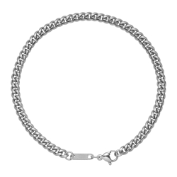 BALCANO - Curb / Stainless Steel Curb Chain-Bracelet, High Polished - 4 mm