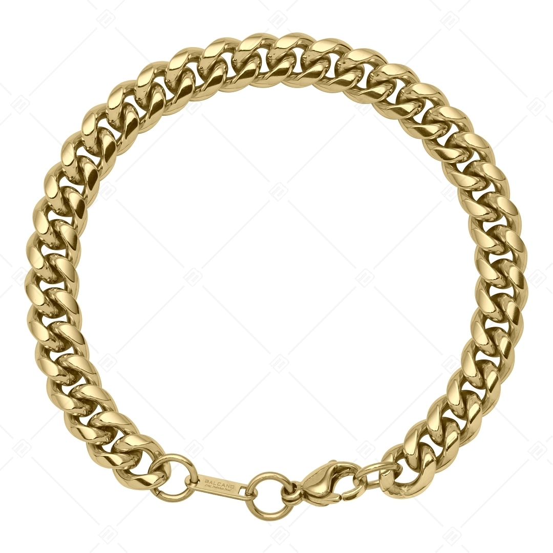 BALCANO - Curb Chain bracelet, 18K gold plated - 8 mm (441429BC88)