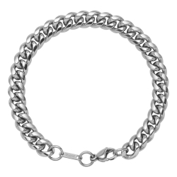 BALCANO - Curb / Stainless Steel Curb Chain-Bracelet, High Polished - 8 mm