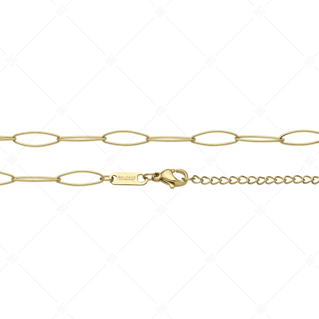 BALCANO - Marquise / Edelstahl Marquise Gliederkette-Armband mit 18K Vergoldung - 5 mm (441447BC88)