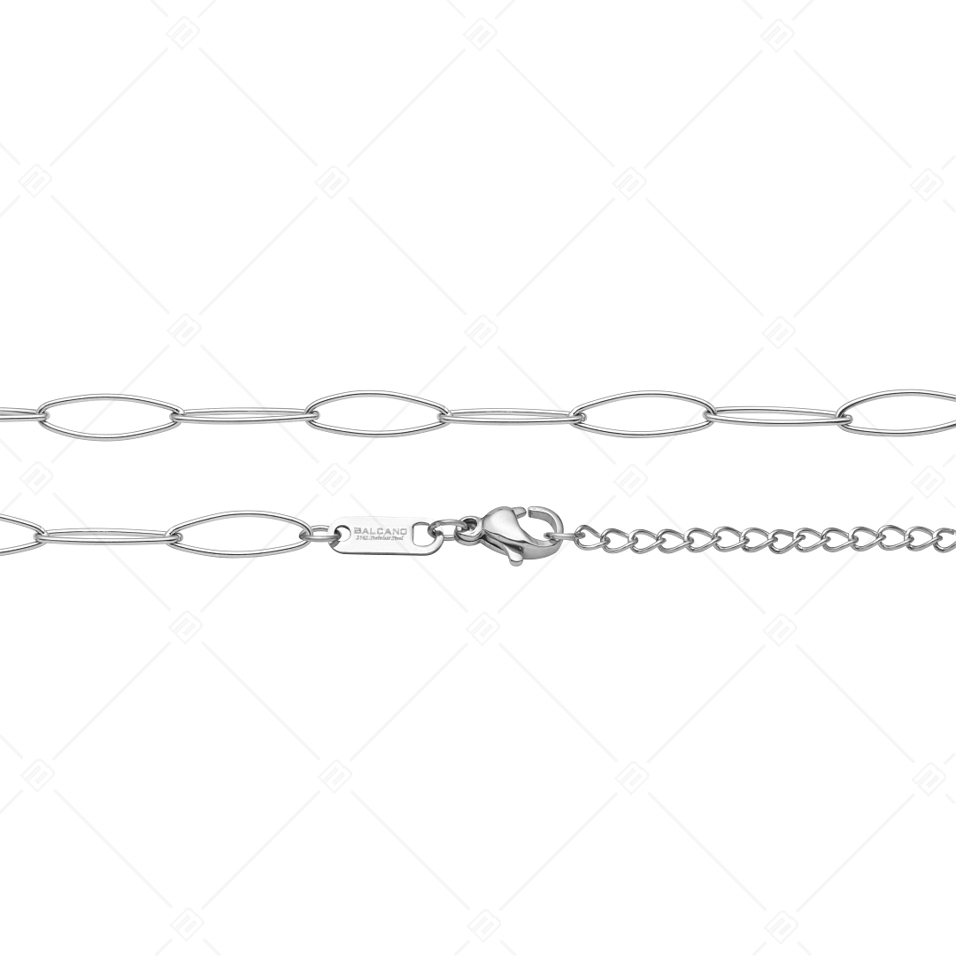 BALCANO - Marquise / Stainless Steel Marquise Chain-Bracelet, High Polished - 5 mm (441447BC97)
