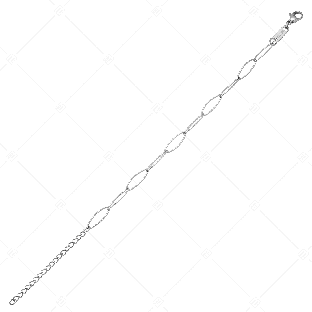 BALCANO - Marquise / Stainless Steel Marquise Chain-Bracelet, High Polished - 5 mm (441447BC97)