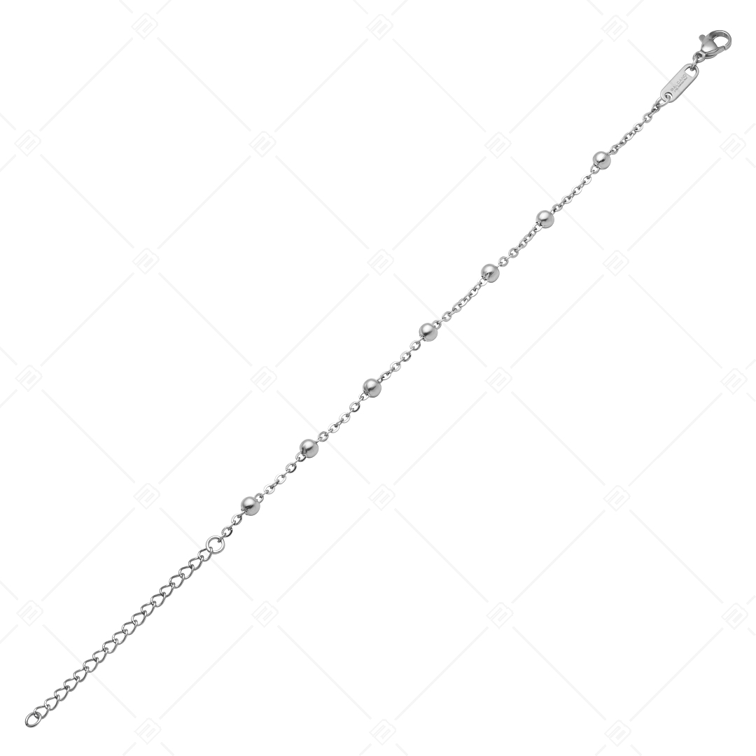 BALCANO - Beaded Cable / Edelstahl Ankerkette-Armband mit Kugeln und Hochglanzpolierung - 2 mm (441453BC97)