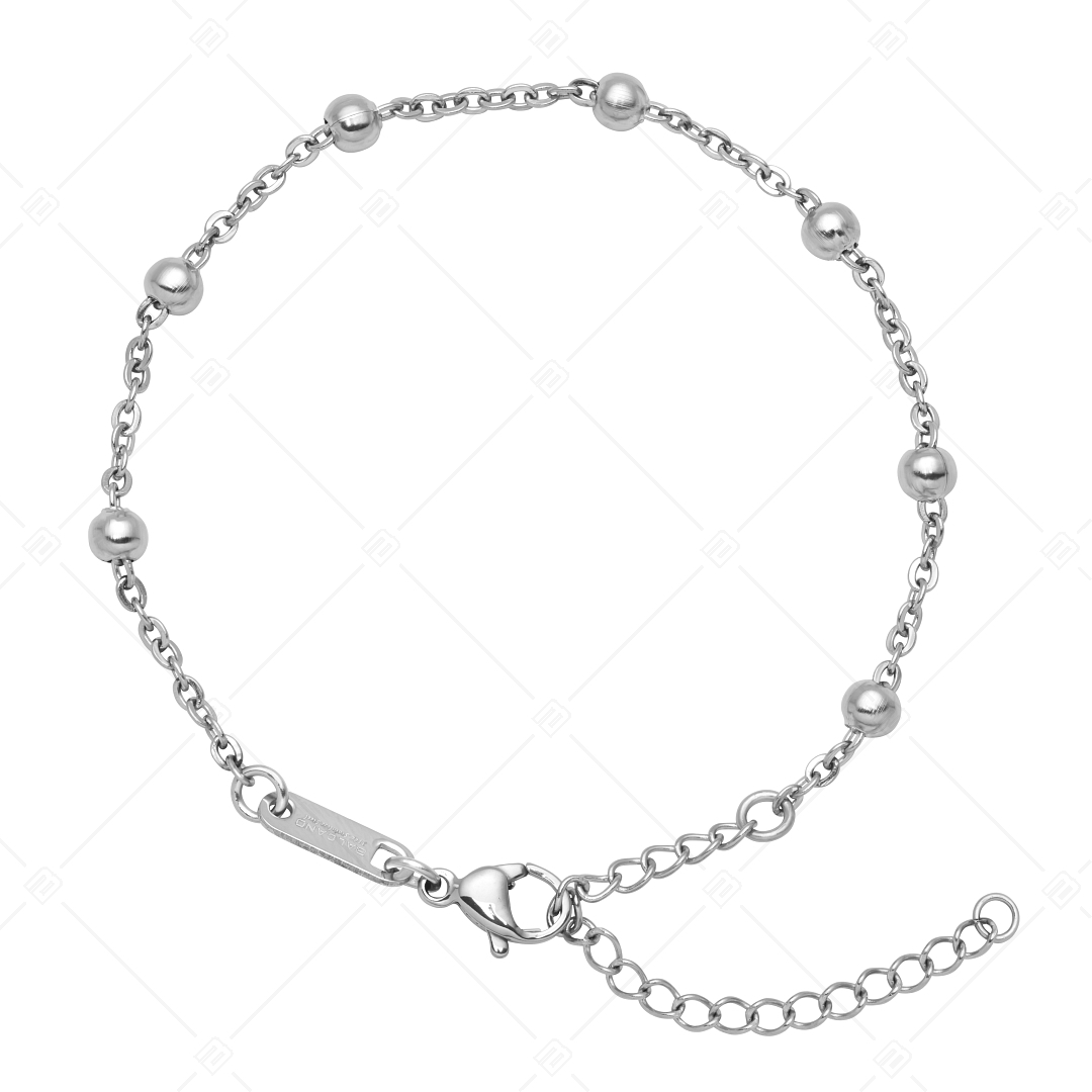 BALCANO - Beaded Cable / Stainless Steel Beaded Cable Chain-Bracelet, High Polished - 2 mm (441453BC97)