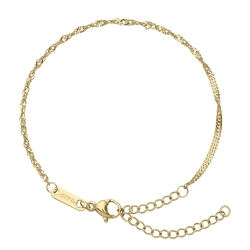 BALCANO - Singapore / Stainless Steel Singapore Chain-Bracelet, 18K Gold Plated - 1,2 mm