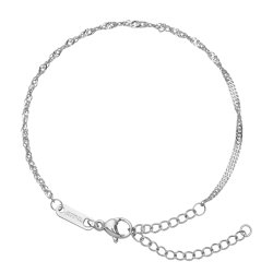 BALCANO - Singapore Chain  / Bracelet type chaîne Singapour avec polissage à haute brillance - 1,2 mm