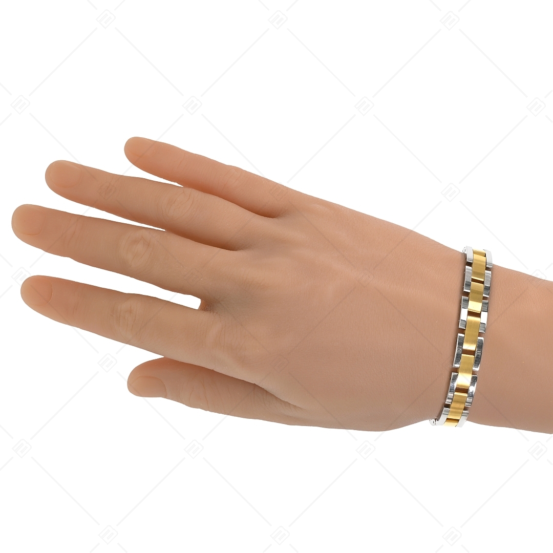 BALCANO - Luke / Edelstahl Armband mit Hochglanzpolierung und 18K Gold Beschichtung (441468BC88)