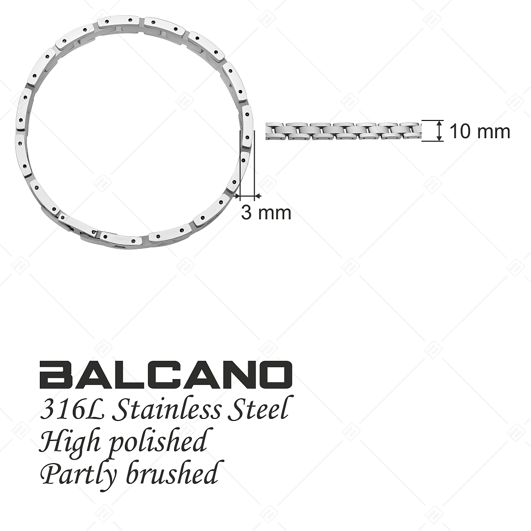 BALCANO - Luke / Edelstahl-Armband mit Hochglanzpolierung (441468BC97)