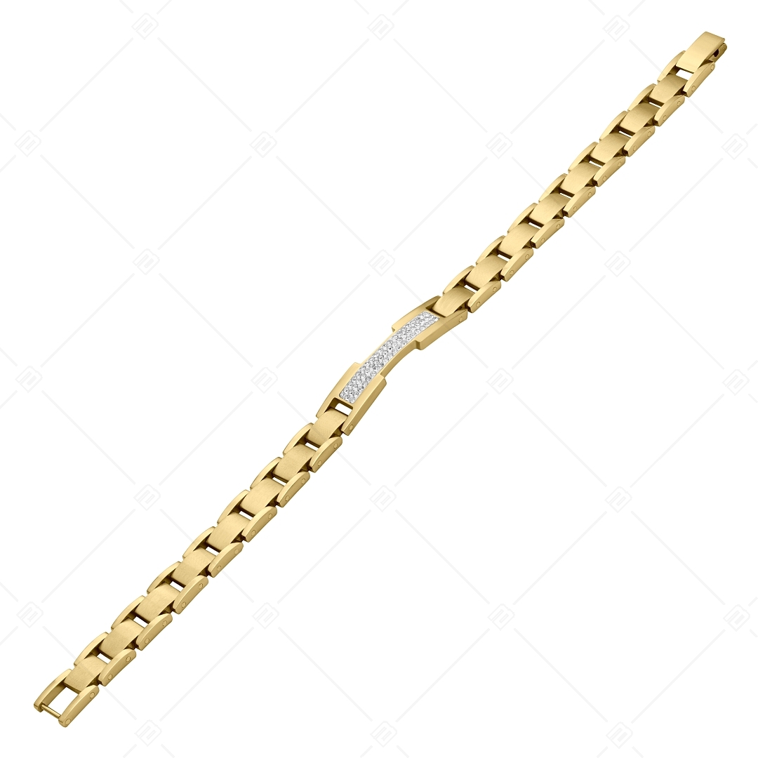 BALCANO - Brigitte / Edelstahl Armband mit funkelnden tschechischen Kristallen und 18K Gold Beschichtung (441473BC88)