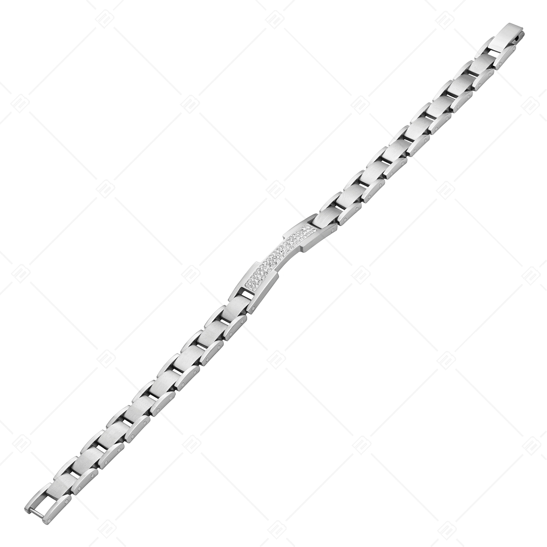 BALCANO - Brigitte / Edelstahl Armband mit funkelnden tschechischen Kristallen und Hochglanzpolierung (441473BC97)