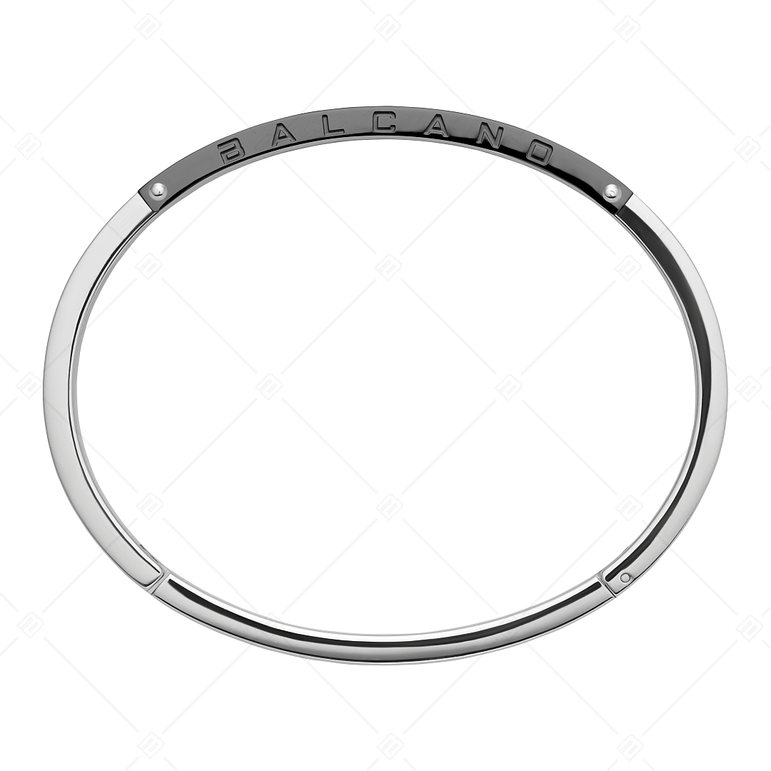 BALCANO - Kelly / Stainless Steel Bangle With High Polish and Black PVD Plated (441476BL11)