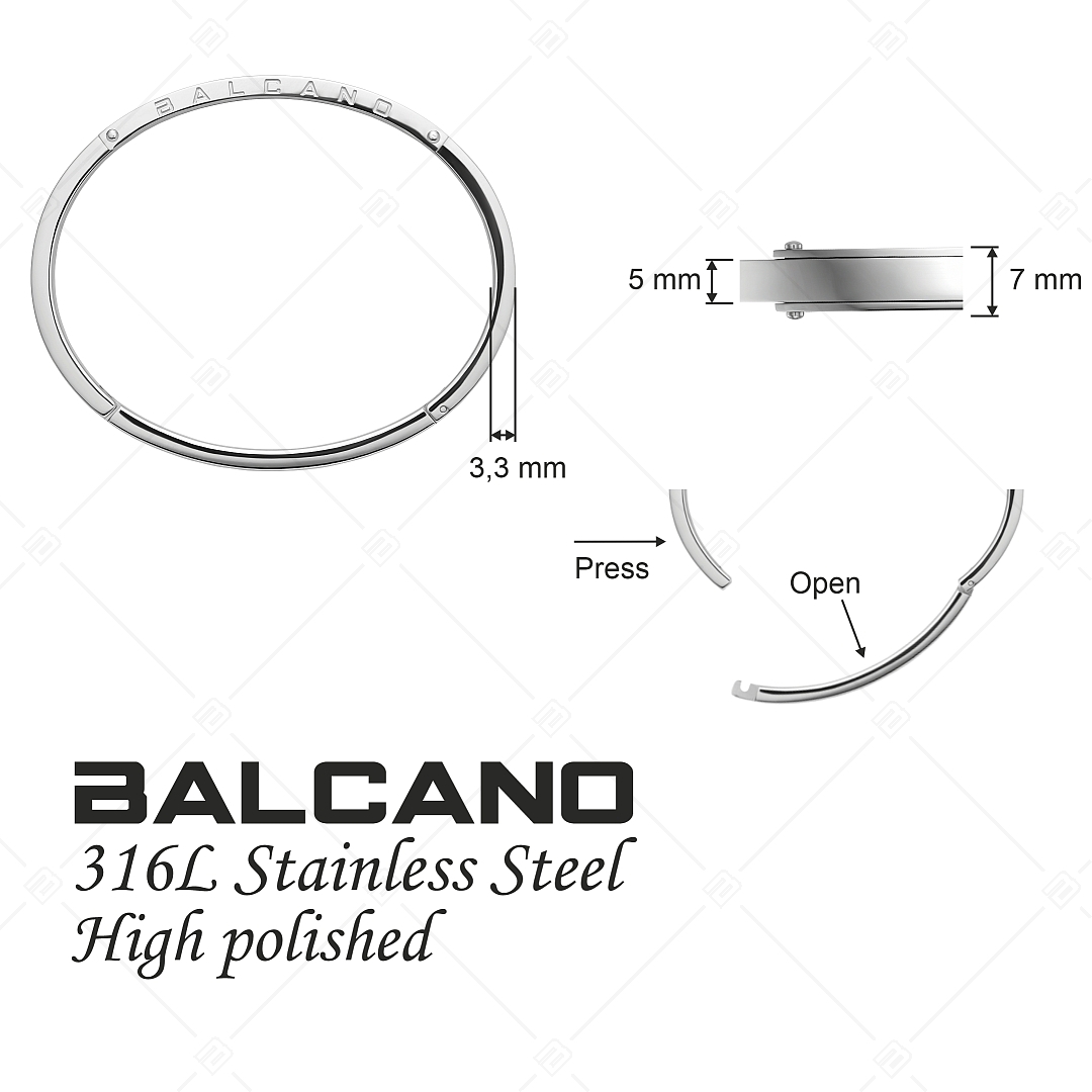 BALCANO - Kelly / Bracelet en acier inoxydable avec hautement polie (441476BL97)