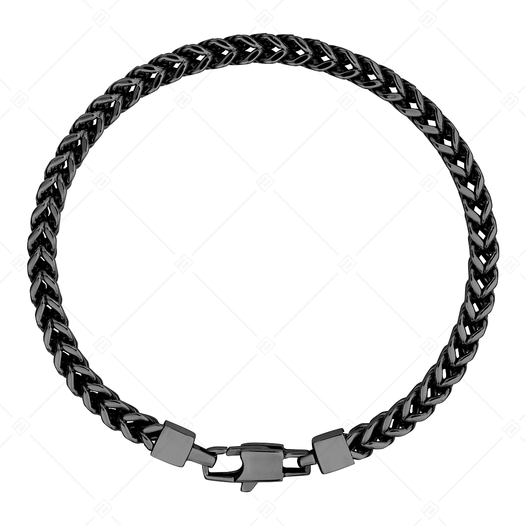 BALCANO - Fox / Edelstahl Fuchsschwanz-Armband, schwarz PVD Beschichtung (441480BL11)
