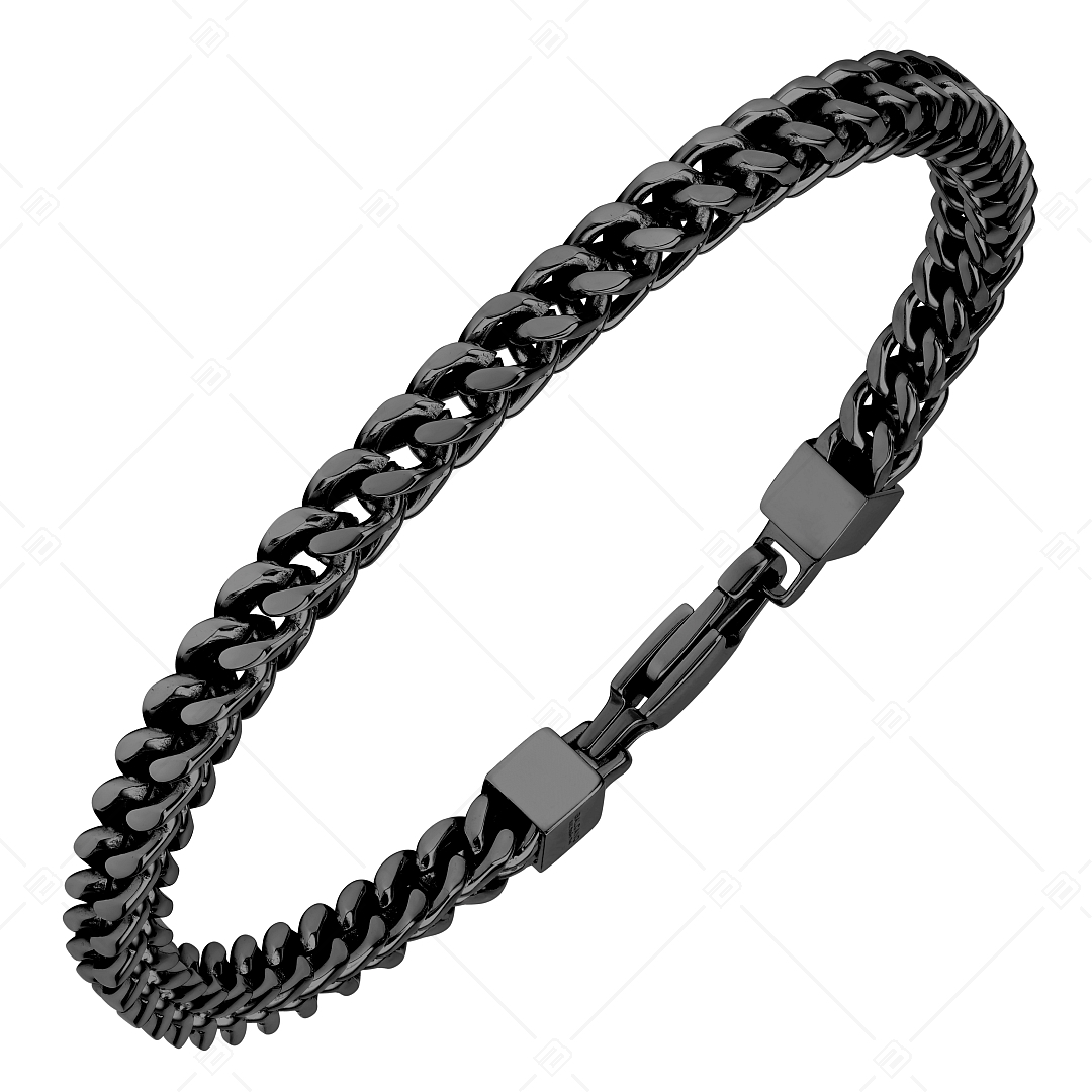 BALCANO - Fox / Stainless Steel Foxtail Bracelet Black PVD Plated (441480BL11)