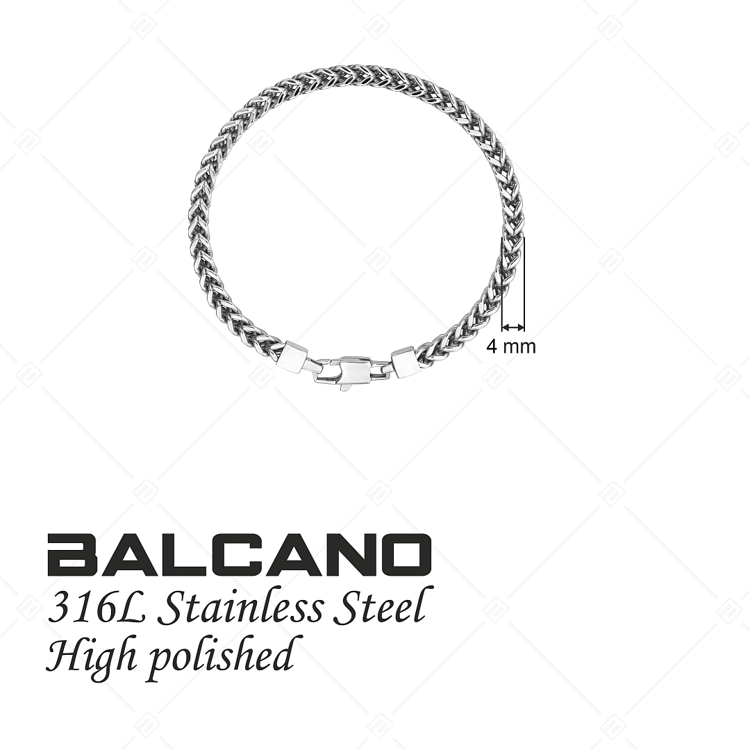 BALCANO - Fox / Stainless Steel Foxtail Bracelet High Polished (441480BL97)