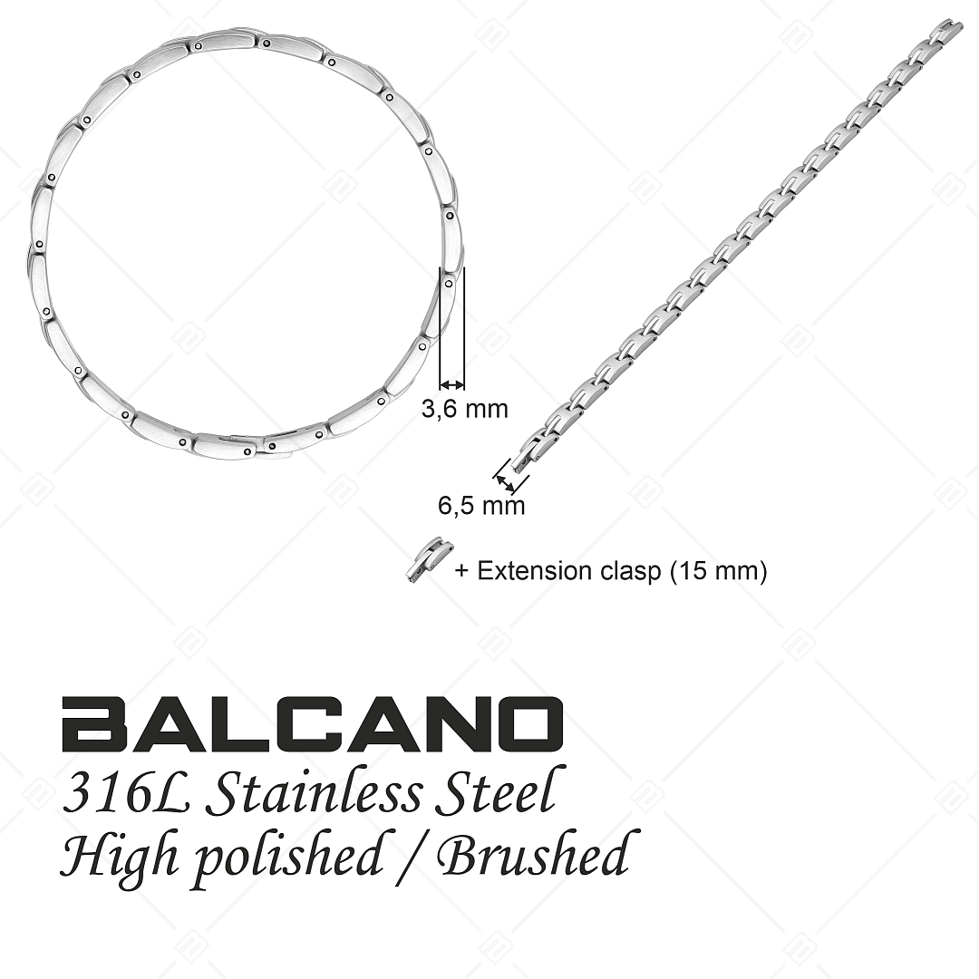 BALCANO - Phil / Stainless Steel Bracelet With Satin Finish and With High Polish (441481BC97)