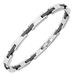 BALCANO - Tony / Stainless Steel Bracelet With High Polish and Black PVD Plated
