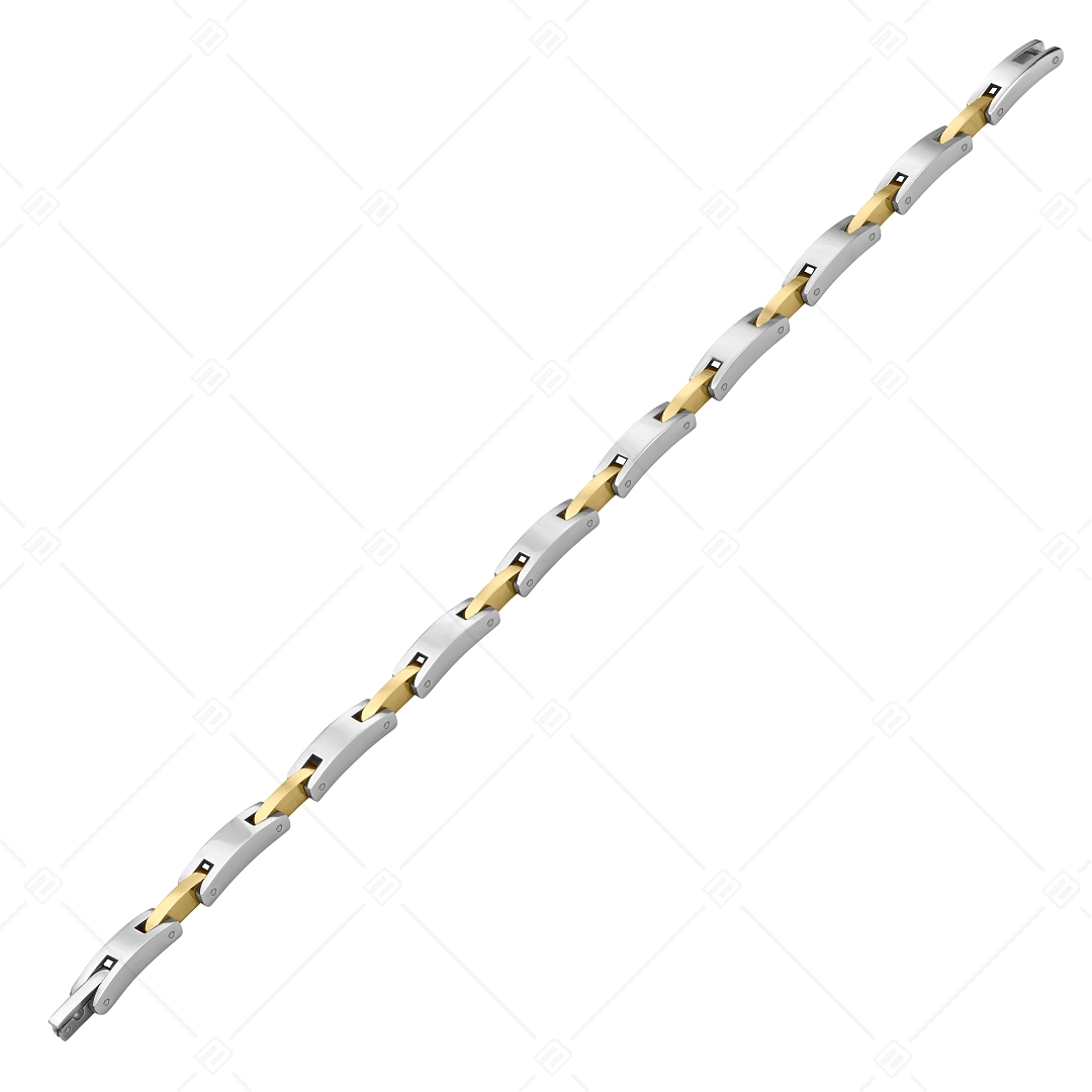 BALCANO - Tony / Bracelet en acier inoxydable avec hautement polie et plaqué or 18K (441482BC88)