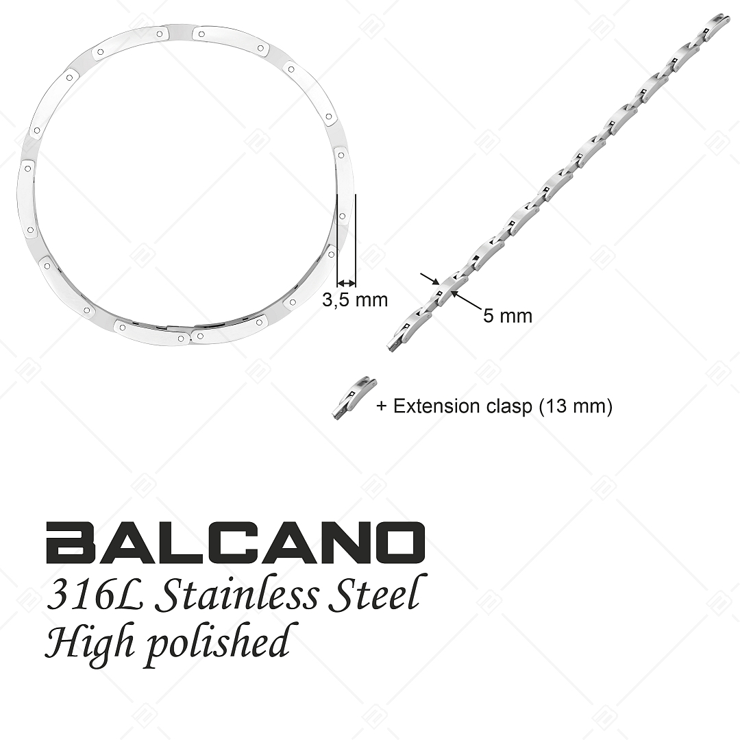 BALCANO - Tony / Bracelet en acier inoxydable avec hautement polie (441482BC97)