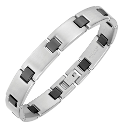 BALCANO - Denny / Stainless Steel Bracelet With Satin Finish and Black PVD Plated