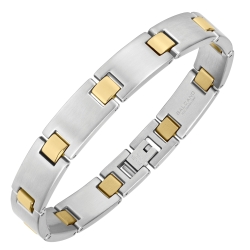BALCANO - Denny / Stainless Steel Bracelet With Satin Finish and 18K Gold Plated