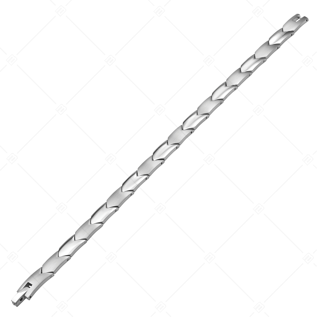 BALCANO - Terry / Stainless Steel Bracelet With Satin Finish and Polished Arrow Shape Pattern (441485BC97)