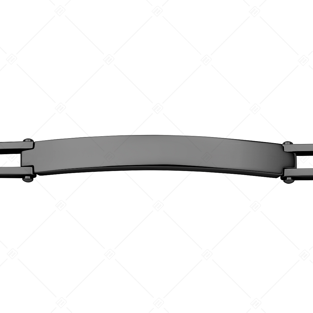 BALCANO - Patrick / Engravable Stainless Steel Bracelet With High Polish, Black PVD Plated (441488EG11)